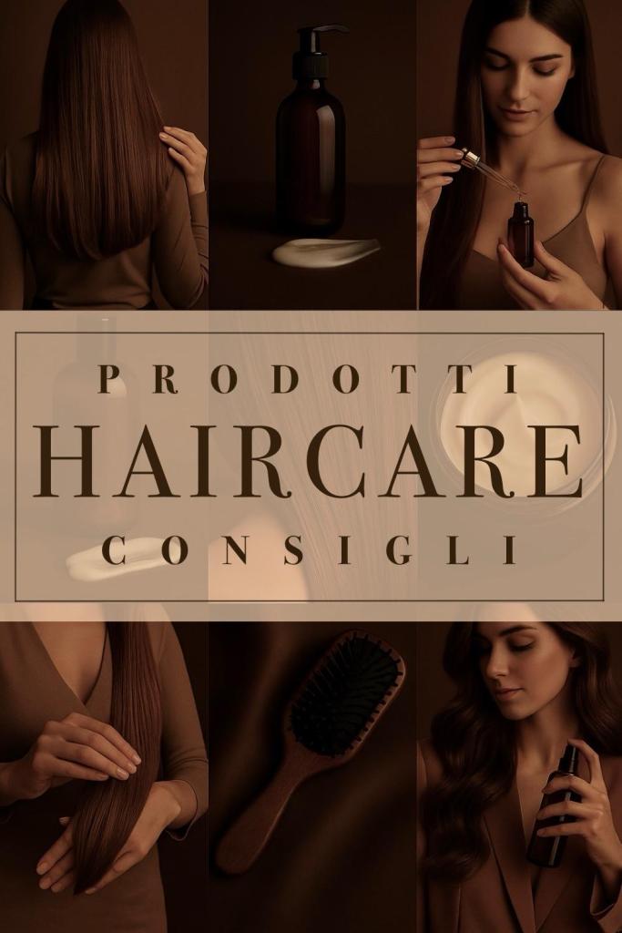 Prodotti haircare professionali per capelli lucenti e forti, con shampoo, maschere e trattamenti nutrienti